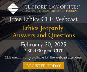 Clifford Law Office | Free CLE Webcast | Ethics Jeopardy: Answers and Questions | February 20