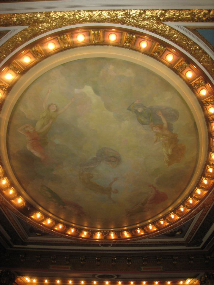 Ceiling art in the Illinois Supreme Court courtroom