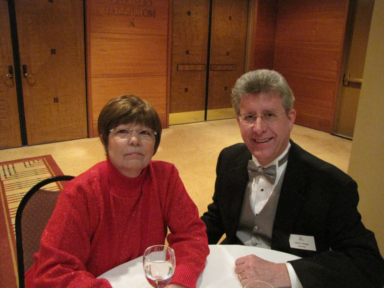 ISBA Board of Governors member Carl Draper and his wife, Deanna Alexander, enjoy the Opening Reception.