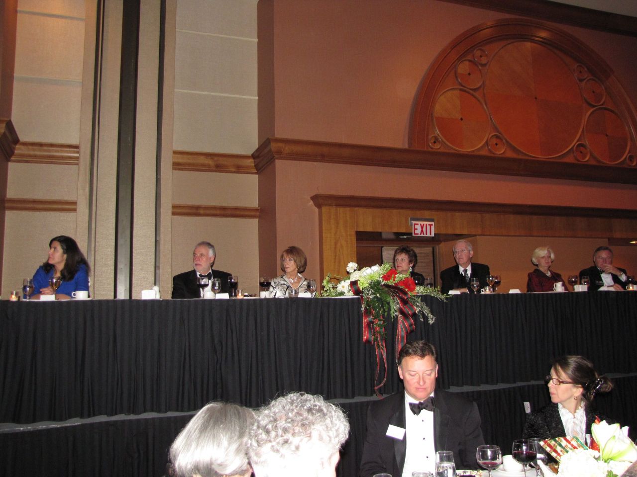 From left (click to enlarge) Cook County State's Attorney Anita Alvarez, State Supreme Court Justice Robert Thomas, his wife, Maggie Thomas, State Supreme Court Justice Rita Garman, her husband, Gill Garman, Mary Karmeier, State Supreme Court Justice Lloyd Karmier