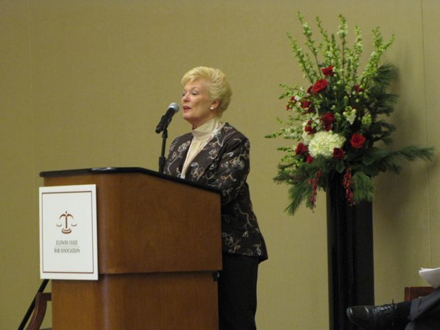 ISBA Past President Carole K. Bellows spoke for the Class.