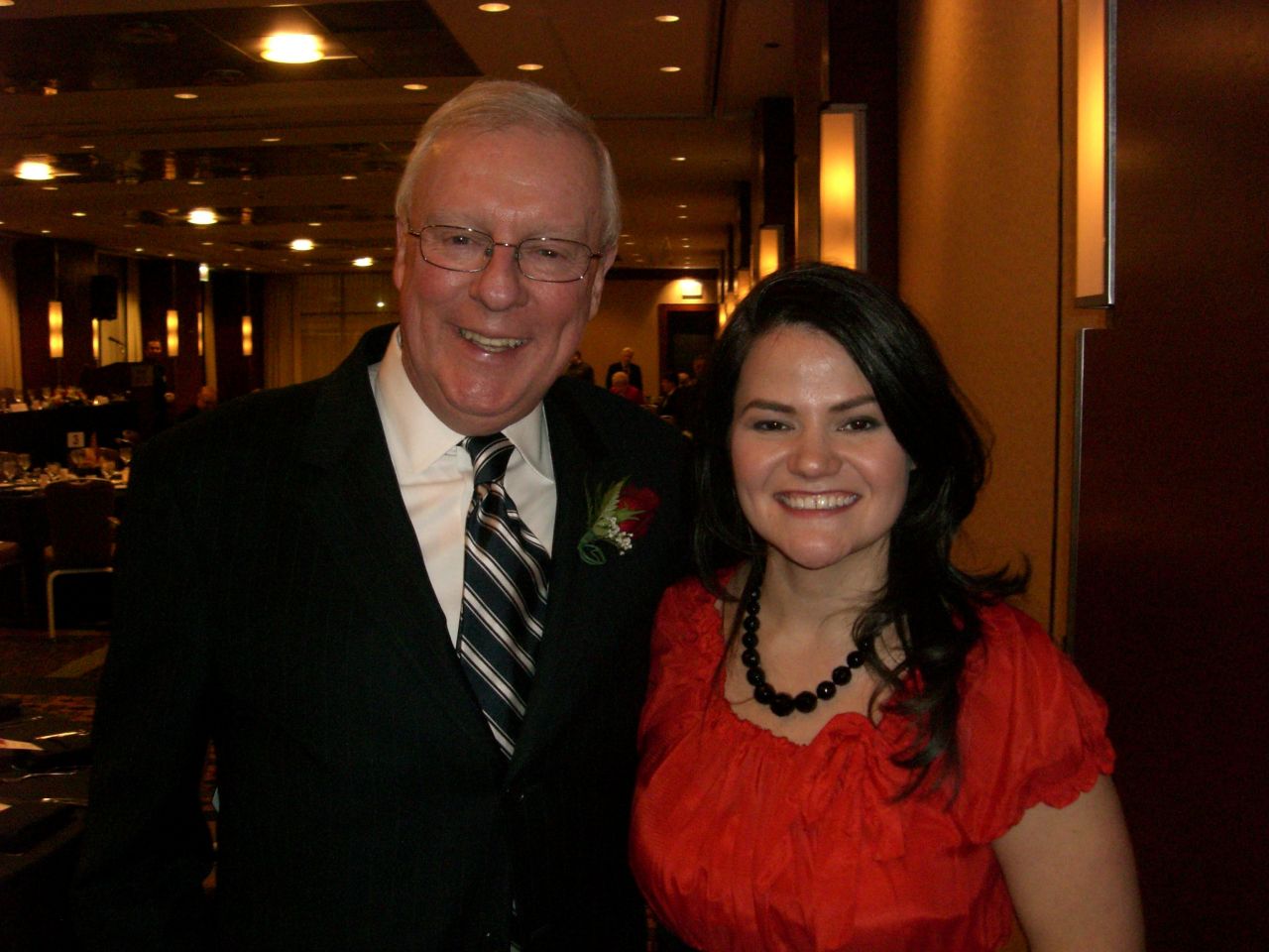 ISBA President John G. O'Brien and newly installed Advocates Society President Megan Kaszubinski Ferraro