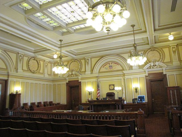 The grand Courtroom 300 has not aged a bit since 1904.
