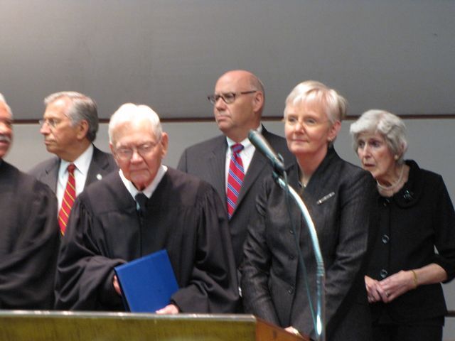Retiring Justice Fitzgerald and newest Justice Theis