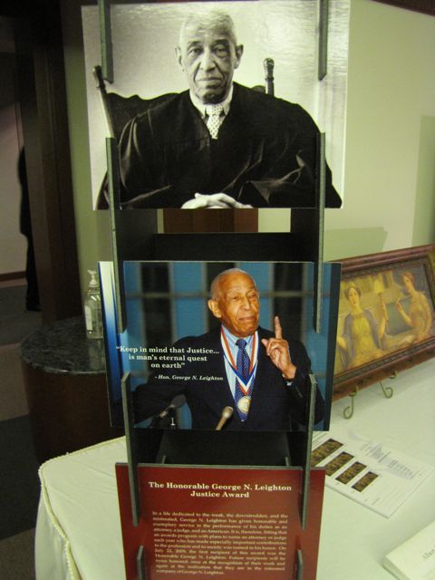 Display honoring Judge Leighton