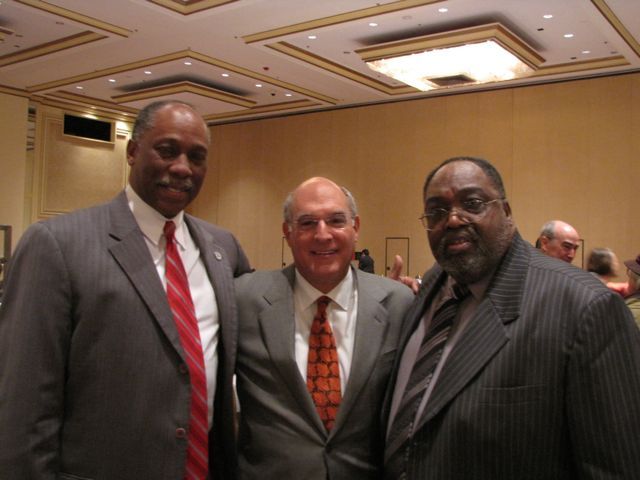 Judge Leonard Murray, ISBA President Hassakis, Judge Orville E. Hambright