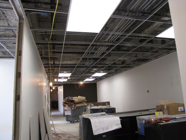 Lights and paint are going up in the ISBA staff area.
