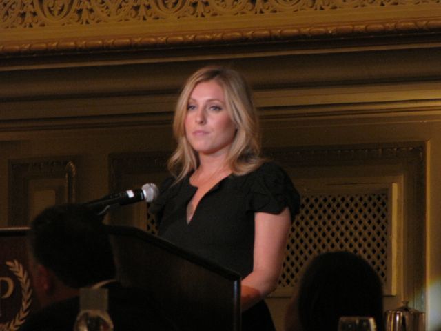 John Marshall 2L Marisa Schostok introduces her mother, Appellate Court Justice and Helen M. Cerise Award recipient Mary Seminara Schostok