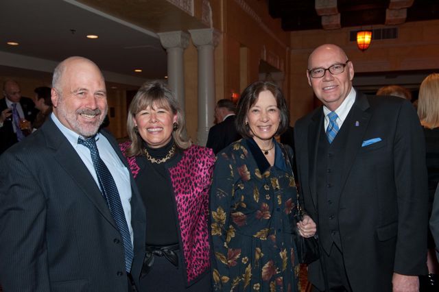 Dr. Robert Sufit, ISBA 3rd Vice President Paula H. Holderman, Judge Diane Wood of the United States Court of Appeals for the Seventh Circuit, and Chief Judge Holderman