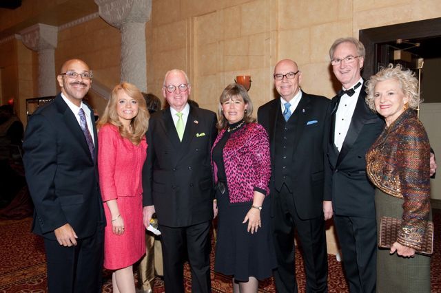 Pierre Priestley, Michele Jochner, Chicago Alderman Edward M. Burke, ISBA 3rd Vice President Paula H. Holderman, Chief Judge Holderman, John Norris, and Illinois Supreme Court Justice Anne M. Burke