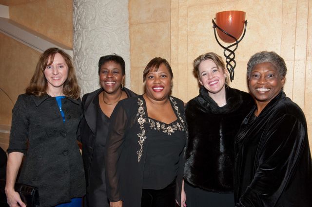Michelle Owens, Deborah Cole, Hon. Patrice Ball-Reed of the Circuit Court of Cook County, Chicago Alumni Chapter Clerk Barbara Andersen, and Chicago Alumni Chapter Board member Mary Melchor