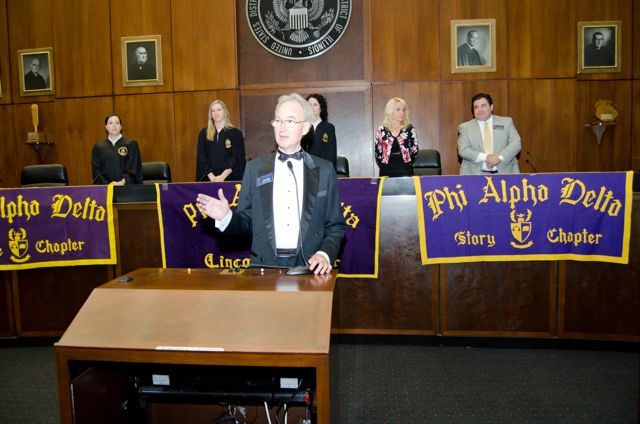 John Norris addresses the crowd
