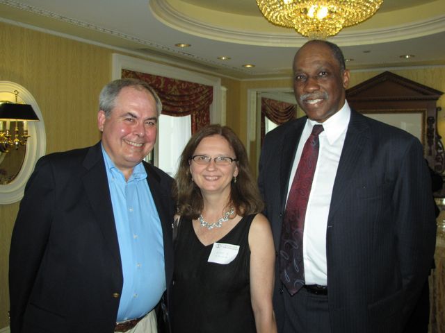 New admittee Norman P. Schroeder, retired judge Joan E. Smuda and Judge Leonard Murray