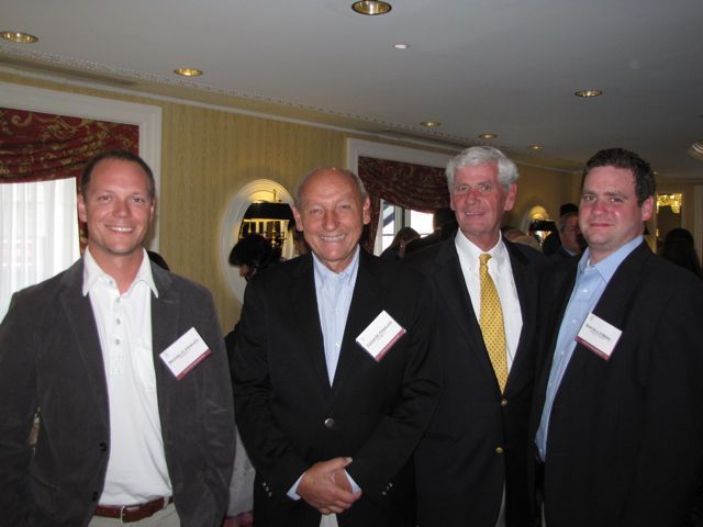 Father and son teams: New admittees Michael D. Froehlich and Cezar M. Froehlich and Larry O'Brien with new admittee Barton J. O'Brien