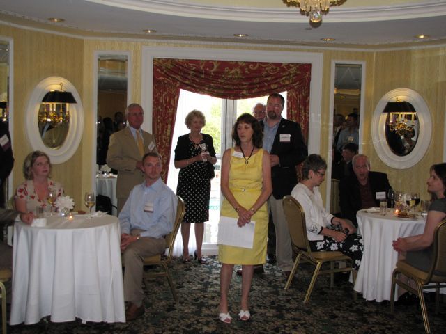 ISBA Director of Bar Services Janet Sosin, organizer of the event, welcomes the new admittees and briefs them on the admission process.