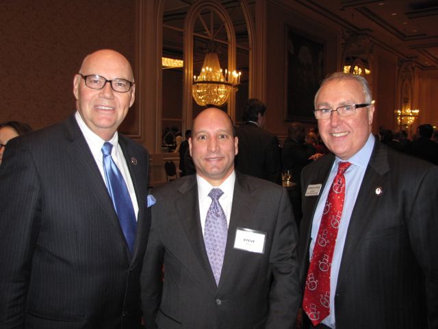 Chief Judge Holderman, Decalogue Society President Steven J. Rizzi and ISBA Board member Umberto Davi