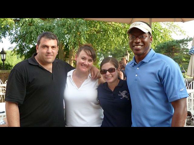 YLD Council member Tarek Fadel, YLD Chair Heather Fritsch, YLD Vice-Chair Meghan O'Brien and YLD Secretary Jean Kenol
