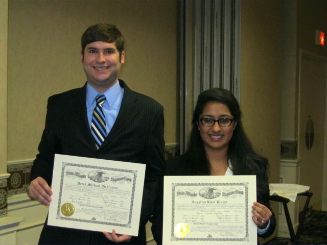 New admittees Derek Dickinson and his fiancé Angelica Rivera.
