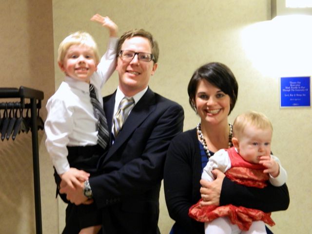 New admittee Dane C. Amundson (Champaign) w/wife and kids