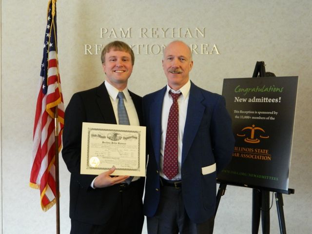 New admittee Joshua J. Houser (Springfield) with his father 