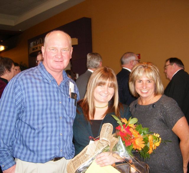 New Admittee Whitney Kampwerth is enjoying her special day with her parents Kevin and LuAlice Kampwerth.