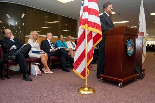 Hon. Timothy C. Evans, Chief Judge, Circuit Court of Cook County, delivered remarks during the event.