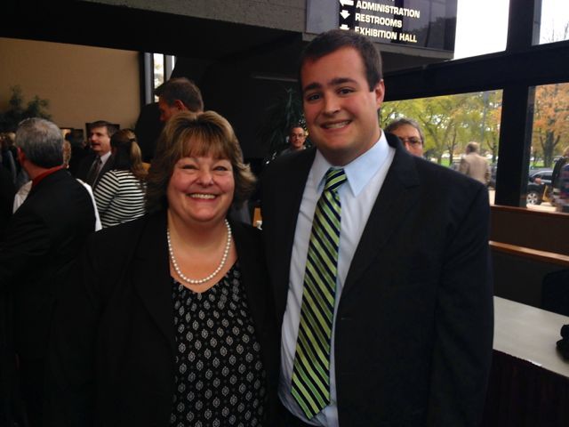 Chief Judge 16th Judicial Judith M. Brawka and her son, new admittee Daniel Korso