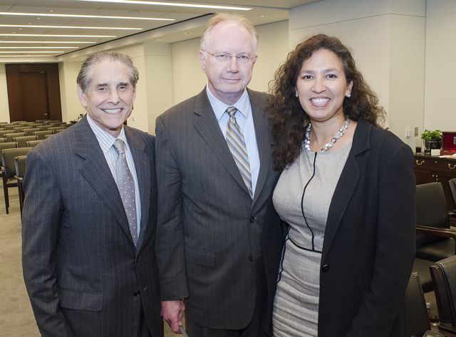 Appellate Court Justice John B. Simon, Illinois Supreme Court Chief Justice Thomas Kilbride, Maritza Martinez
