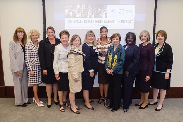 Speakers and organizers of the event included (from left): Deane B. Brown, Justice Anne M. Burke, Judge Virginia Kendall, Justice Rita Garman, 7th Circuit Bar Association President Julie A. Bauer, ISBA President Paula H. Holderman, Justice Ann Claire Williams, Dean Nina Appel, Patricia Brown Holmes, Judge Diane Wood and Stephanie Scharf