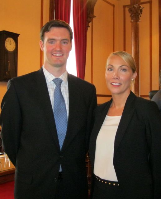 New admittee Bryce Pierson and ISBA member Jessica Hegarty
