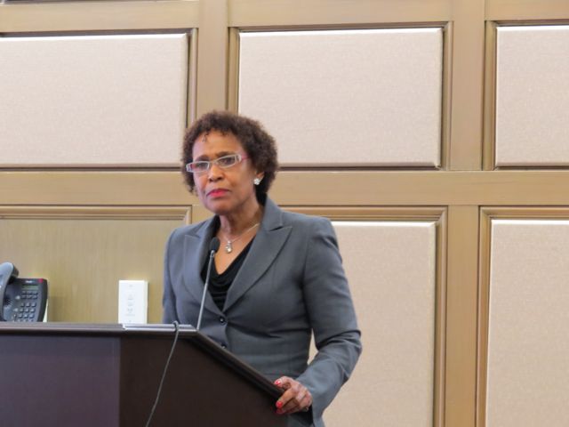 Cook County Circuit Judge Diane M. Shelley delivers the keynote speech.