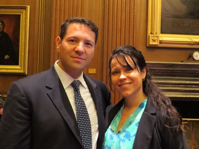 Admittee Michael Baker and wife Julie