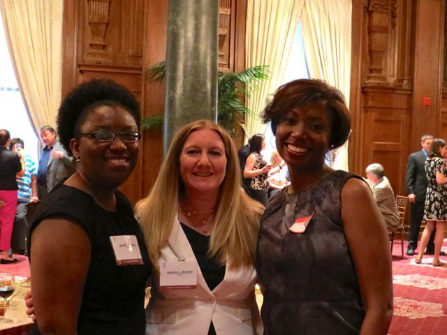 Admittees Jennifer Franklin and Jennifer Bennett with guest Christine Collins