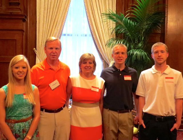James J. Kash with his wife Kathy, daughter Kara and sons James and Ken