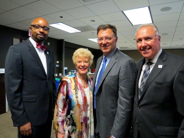 President-elect Vincent F. Cornelius, Past President Judge Carole K. Bellows, Past President John G. Locallo and President Umberto S. Davi