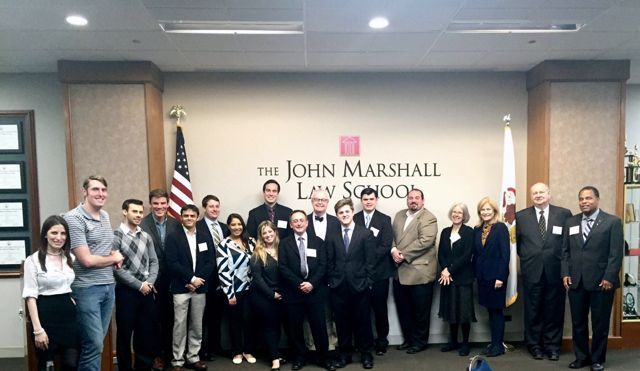 Group photo of speakers and student representatives. 