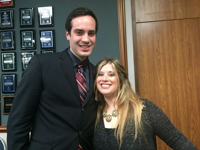 ISBA Student Representative Tim Meloy and JMLS Student Mara Salerno