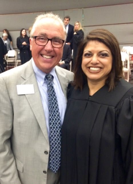 ISBA President Umberto S. Davi and new Associate Judge the Hon. Geraldine A. D&rsquo;Souza
