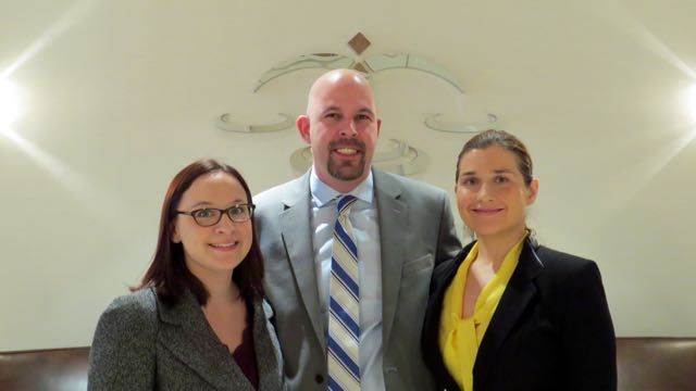 Attendees of the program included (from left) Environmental Law Section Vice Chair Emily Masalski, Eric Hanis and ISBA Board member Anna P. Krolikowska.