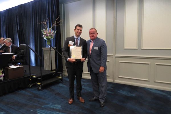 George L. Schoenbeck, III, Board of Governors Award recipient, and President Russell Hartigan
