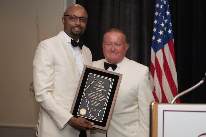 Past President Vincent Cornelius and President Russell Hartigan