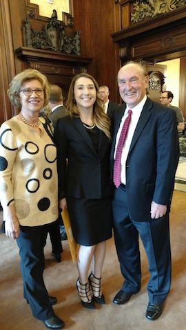 Jenna Lee Tucker with her dad, Hon. Alan D. Tucker, and mom
