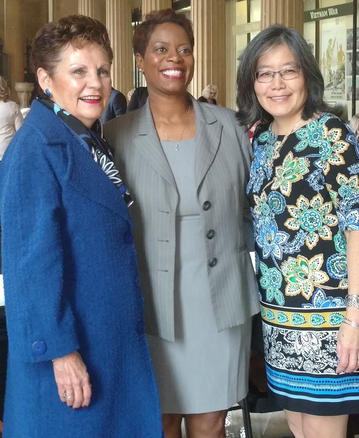 Illinois Supreme Court Justice Rita B. Garman, new attorney Erika Weaver, Judge Holly Clemons