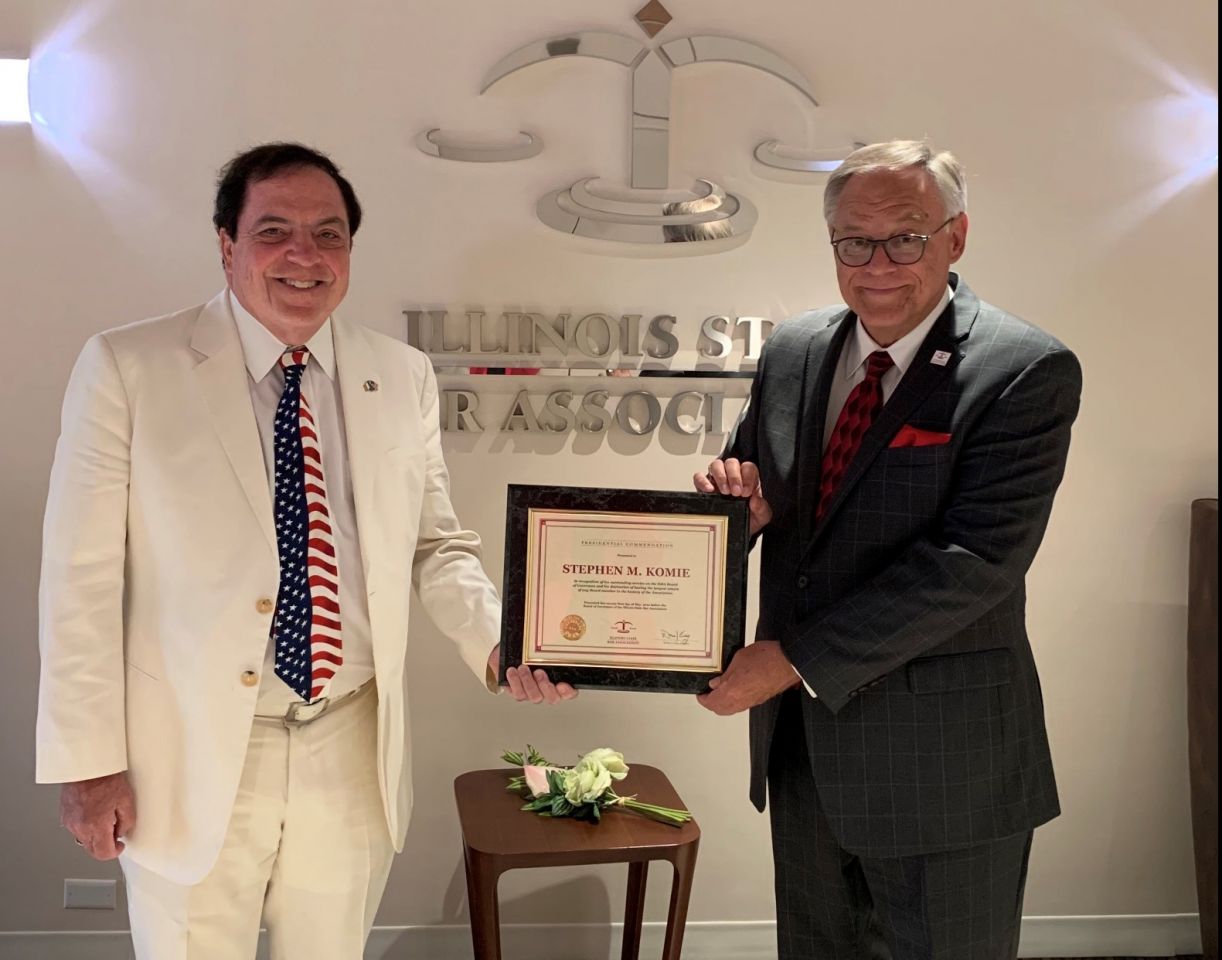 Stephen Komie and ISBA President Dennis Orsey