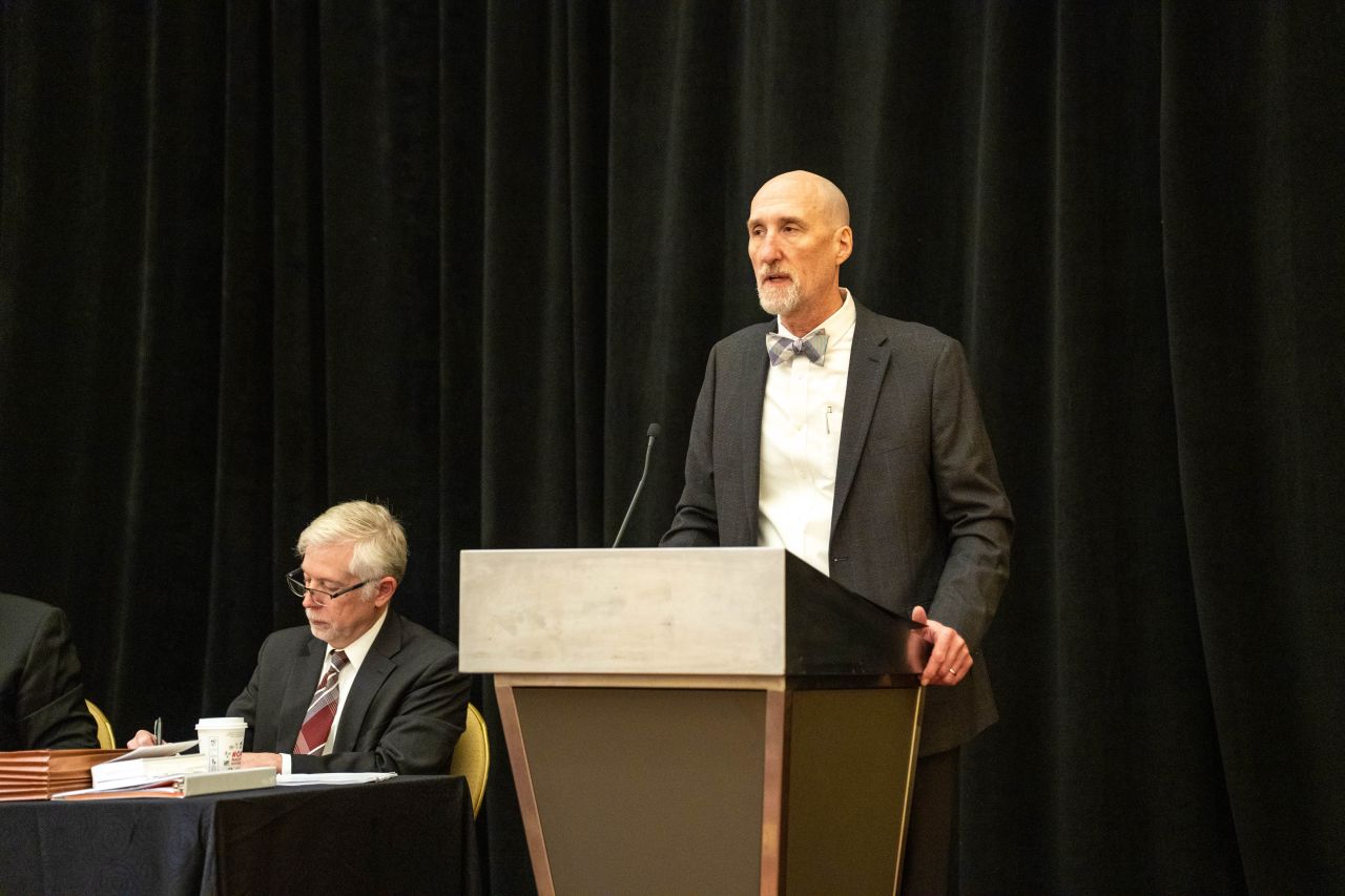 ISBA Mutual's President & CEO Jeff Strand addresses the Assembly.