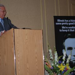 Outgoing ISBA President Jack Carey gives his closing remarks