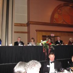 From left (click to enlarge) Cook County State's Attorney Anita Alvarez, State Supreme Court Justice Robert Thomas, his wife, Maggie Thomas, State Supreme Court Justice Rita Garman, her husband, Gill Garman, Mary Karmeier, State Supreme Court Justice Lloyd Karmier