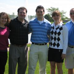 Heather Fritsch, YLD Secretary, Bob Fink, YLD Vice Chair, Michael Wong, YLD Golf Outing Co-Chair, Kelley Gandurski, YLD Chair and Justin Heather, YLD Golf Outing Co-Chair at the 2009 Golf Outing in Tinley Park.