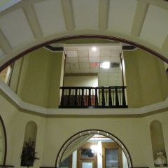 The arches and railings were part of the restoration process.