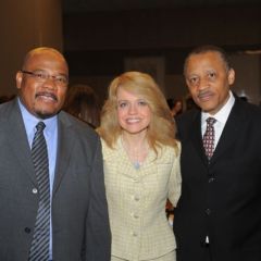 Dr. Jean G. Ford, M.D., of the Johns Hopkins Bloomberg School of Public Health, traveled to Haiti the day after the earthquake and helped with the emergency rescue efforts. He is joined by Michele Jochner, and Lionel Jean-Baptiste, President of the Haitian American Lawyers Association, and Chairman of the Haitian Congress to Fortify Haiti.